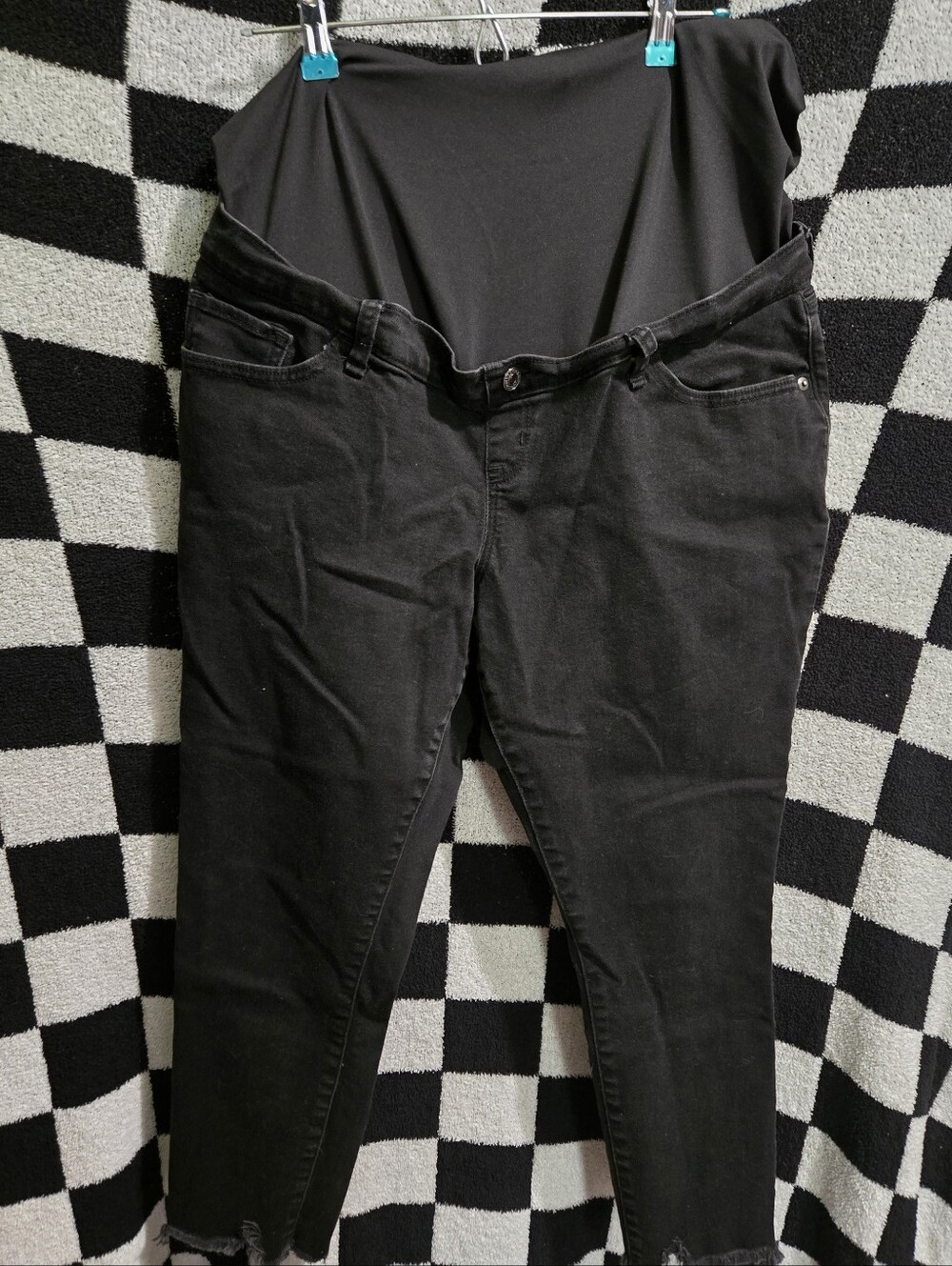Abercrombie and Fitch super skinny ankle full panel maternity jeans size 16 (33)